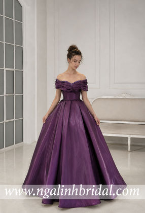 PURPLE GLOSSY GOWN